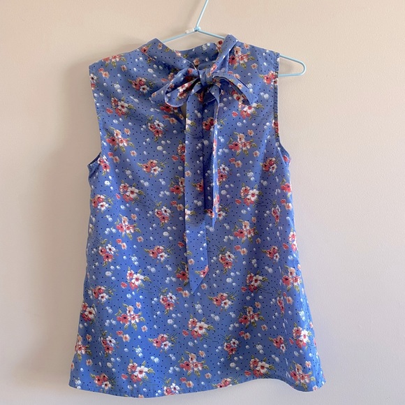 Portmans high neck tie up top - Picture 4 of 4